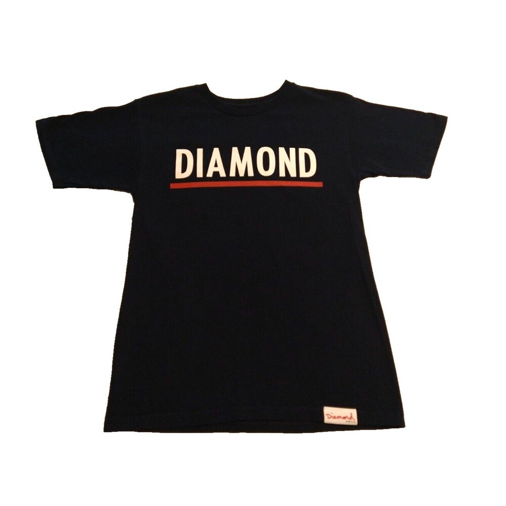 Diamond Supply Co. Team T-Shirt White large logo on Blank 100% cotton T-Shirt S